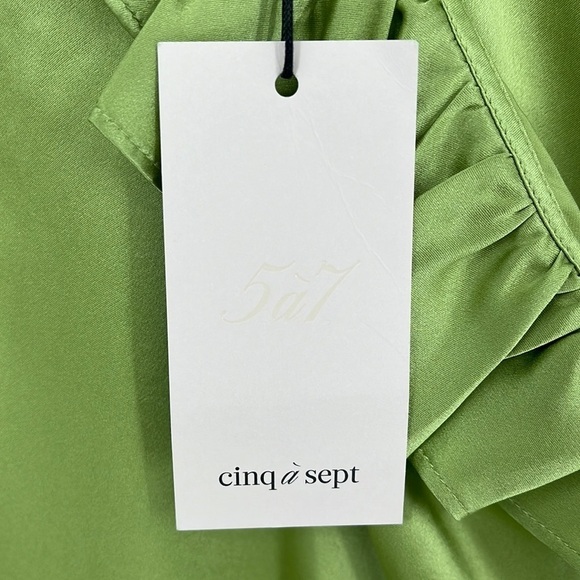 Cinq a Sept 100% Silk Petunya Ruffle Silk Dress in Prickly Pear 6 New with tags! - Picture 3 of 11